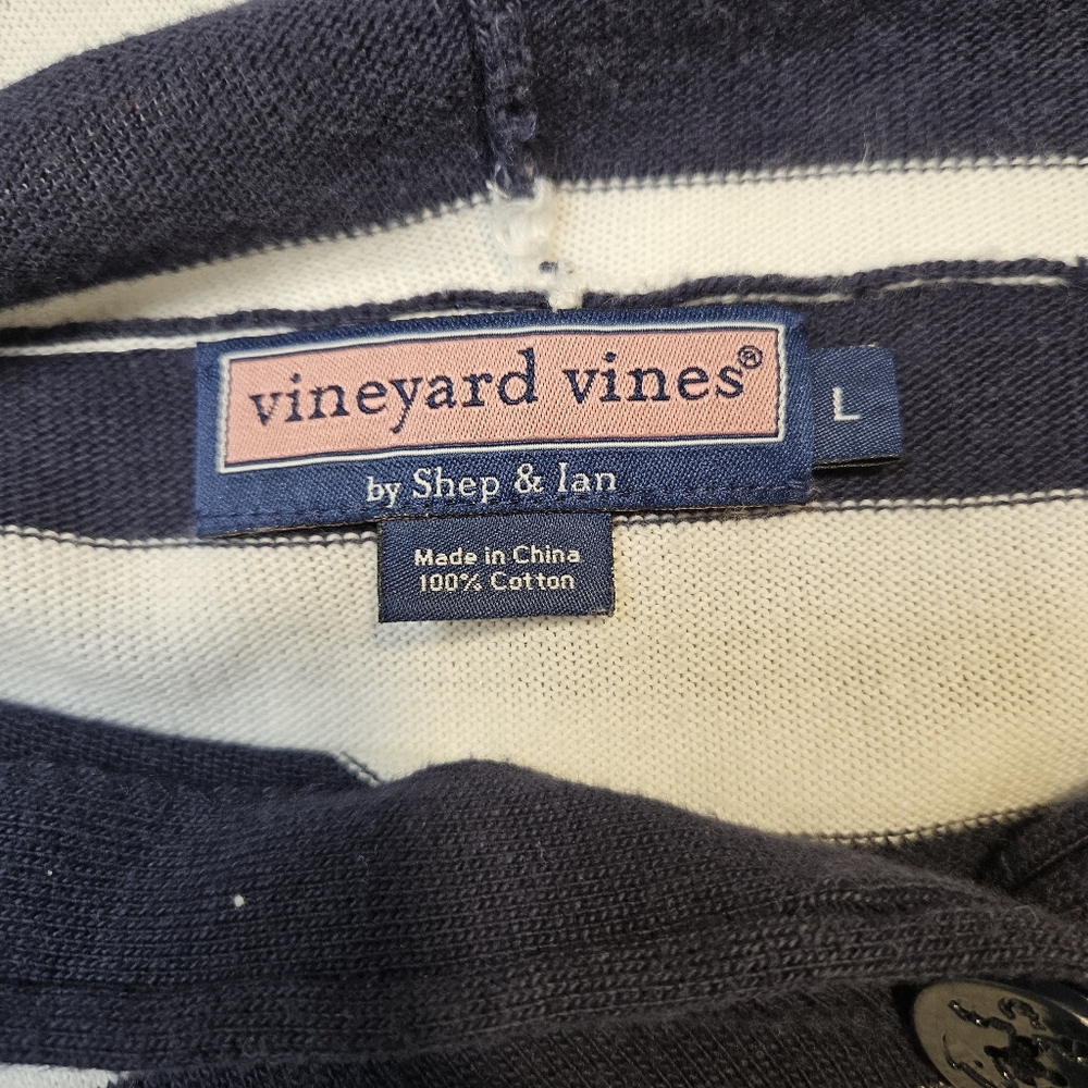 Vineyard Vines 100% Cotton Striped Lightweight Sweater Size Large - Picture 10 of 11